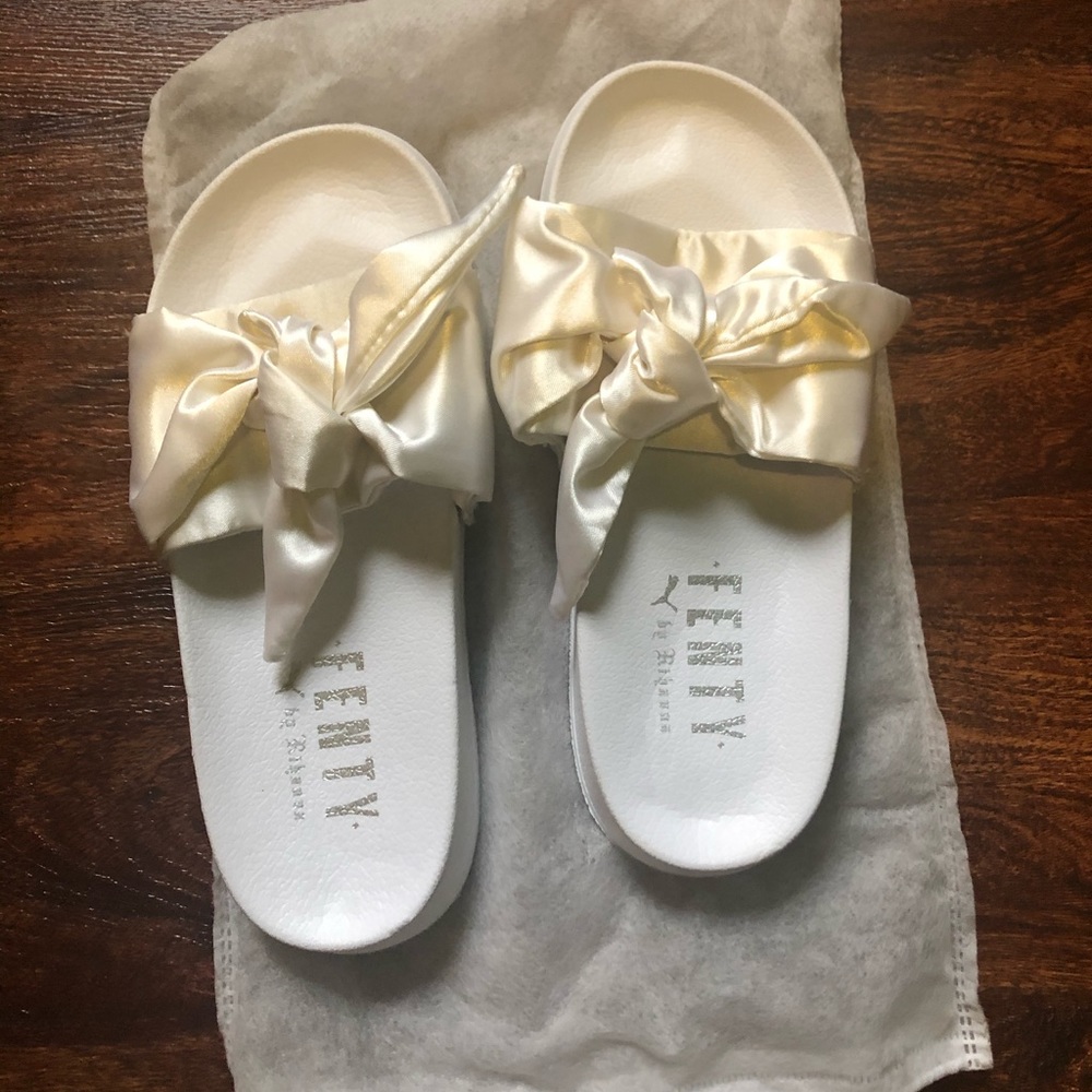 Fenty  Puma  Inspired Cream Slides